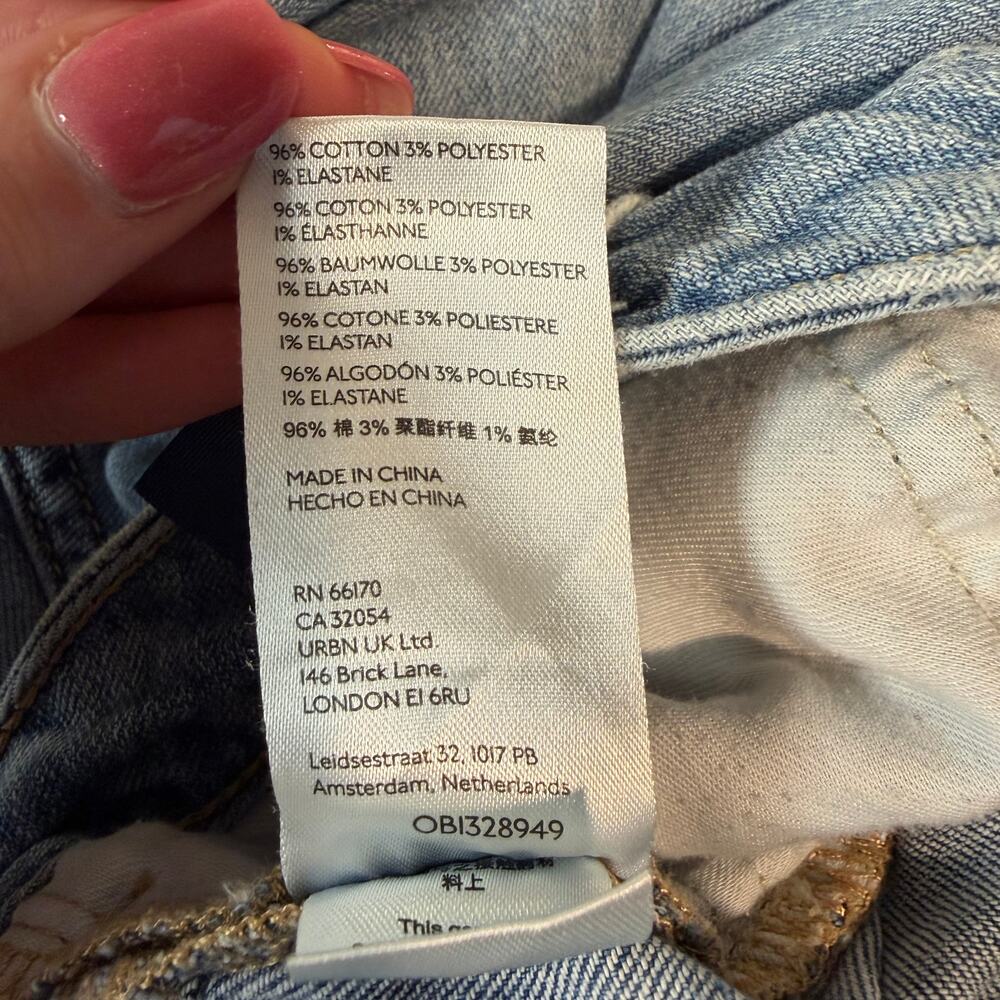 Anthropologie Pilcro High Rise Trouser Bootcut Jeans Button Fly Flare Leg Blue - Picture 13 of 13